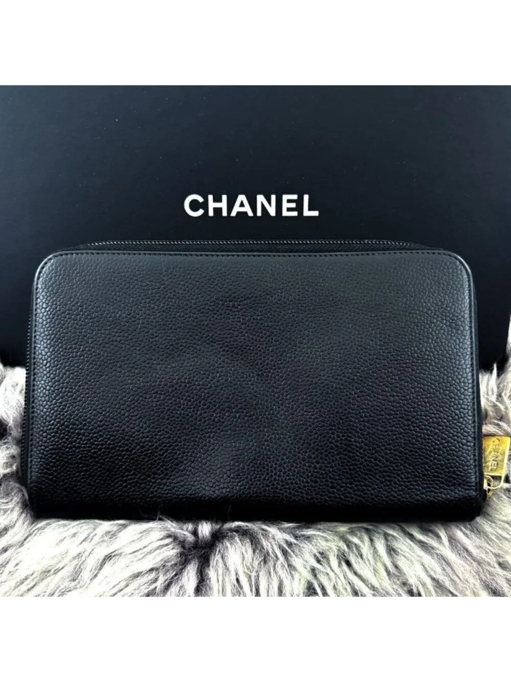 Chanel Wallet Coco Stitch Caviar Organizer